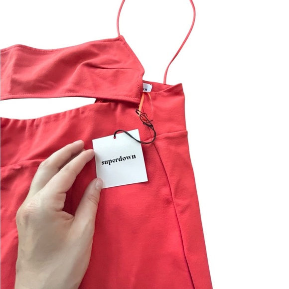 Revolve Super Down Trista Cut Out Dress in Poppy Size Large new with tags - Picture 4 of 10